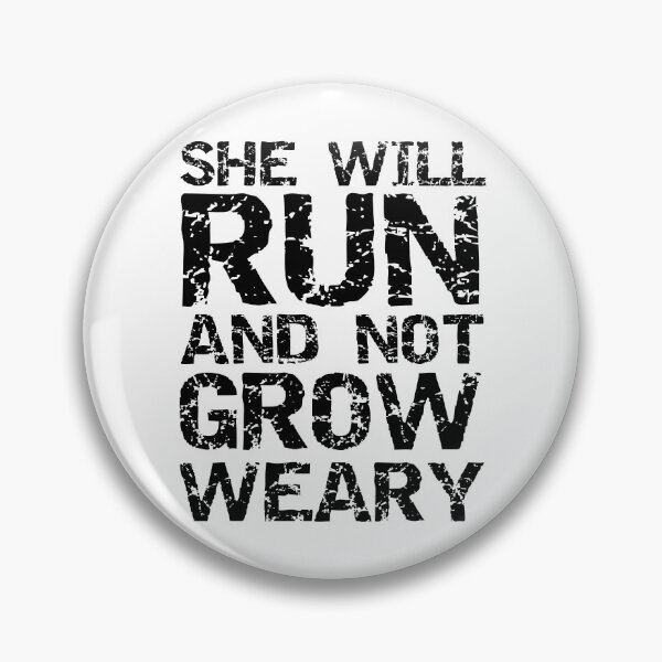 Artikelvorschau, Vintage Bible Quote She Will Run and Not Grow Weary Funny Workout Quote entworfen und verkauft von TNDesignStudio.
