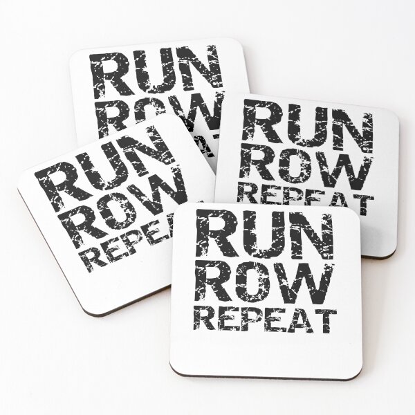 Artikelvorschau, Vintage Run Row Repeat Funny Workout Quote entworfen und verkauft von TNDesignStudio.