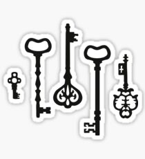 Victorian black & white Keys Sticker