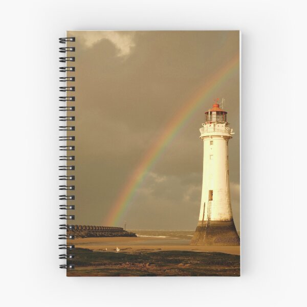 Artikelvorschau, Regenbogen über New Brighton ..... Lage .... New Brighton Lighthouse entworfen und verkauft von ALEXANDER  STEPHEN PEMBERTON.