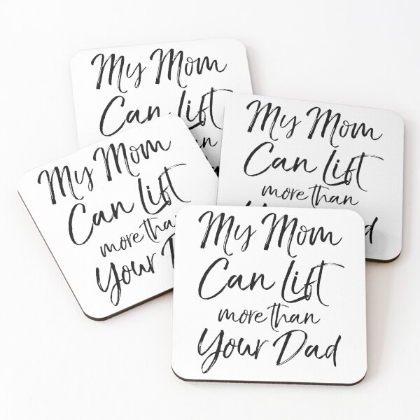Artikelvorschau, Cute My Mom Can Lift More than Your Dad Funny Workout Quote entworfen und verkauft von TNDesignStudio.