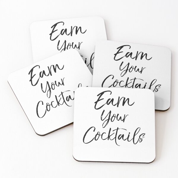 Item preview, Earn Your Cocktails Funny Workout Quote designed and sold by TNDesignStudio.