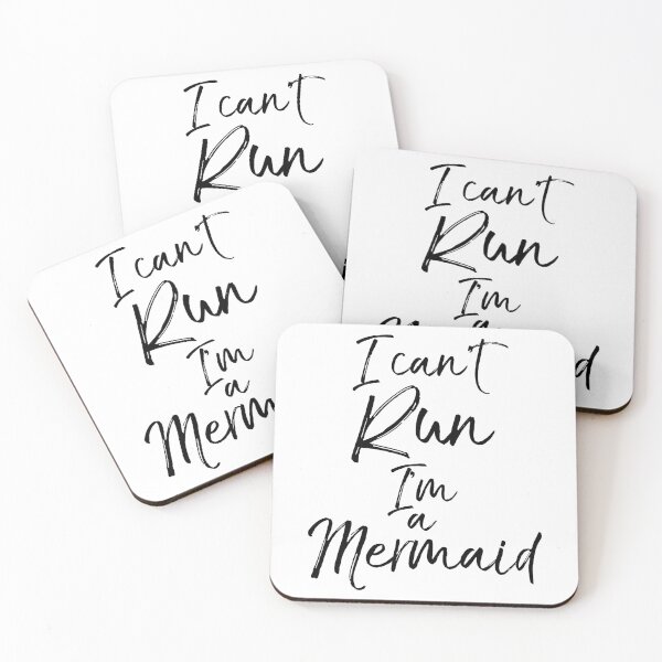 Item preview, Funny I Can't Run I'm a Mermaid Funny Workout Quote designed and sold by TNDesignStudio.