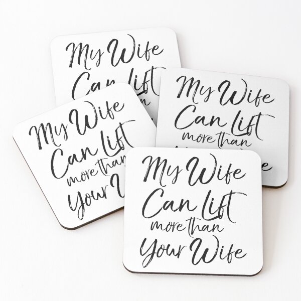 Item preview, Funny My Wife Can Lift More than Your Wife Funny Workout Quote designed and sold by TNDesignStudio.