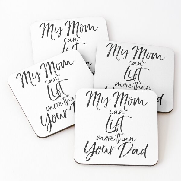 Item preview, Funny My Mom Can Lift More than Your Dad Funny Workout Quote designed and sold by TNDesignStudio.