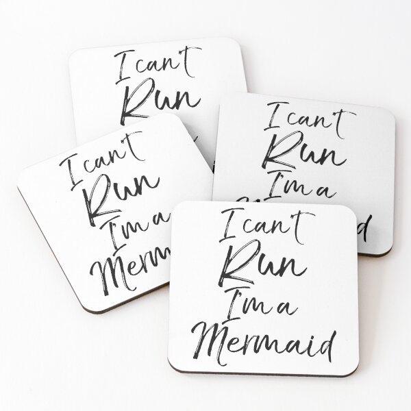 Item preview, I Can't Run I'm a Mermaid Funny Workout Quote designed and sold by TNDesignStudio.