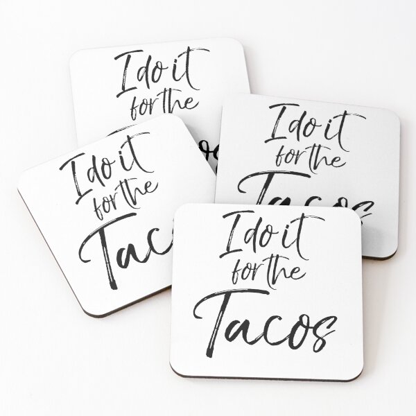 Item preview, I Do it For the Tacos Funny Workout Quote designed and sold by TNDesignStudio.
