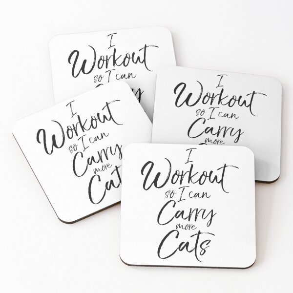Item preview, I Workout So I Can Carry More Cats Funny Workout Quote designed and sold by TNDesignStudio.