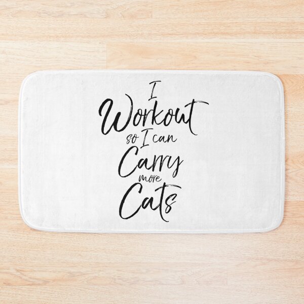Item preview, I Workout So I Can Carry More Cats Funny Workout Quote designed and sold by TNDesignStudio.