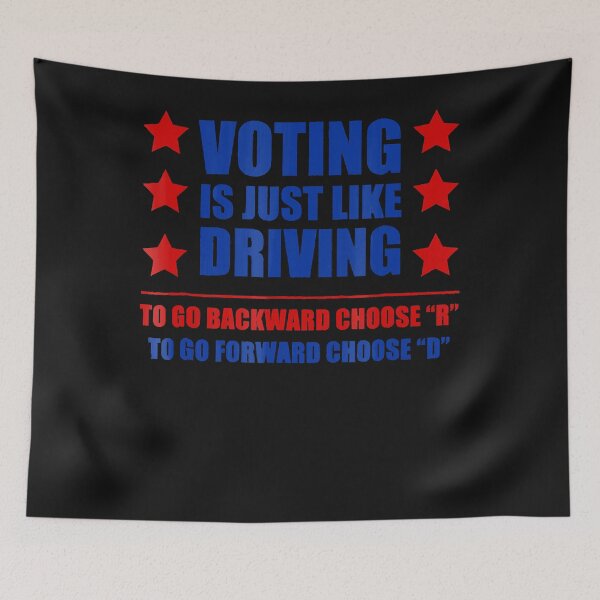 Item preview, Voting Is Just Like Driving Vote Democrat Funny Shirt designed and sold by AmandaRay.