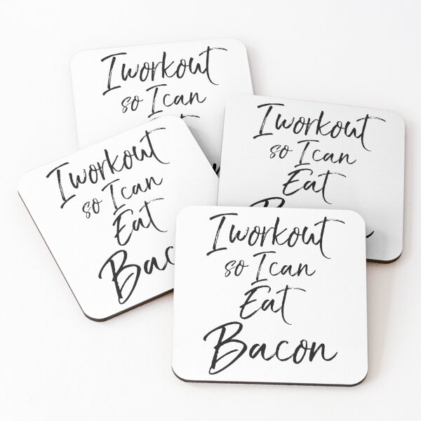 Item preview, I Workout So I Can Eat Bacon Funny Workout Quote designed and sold by TNDesignStudio.
