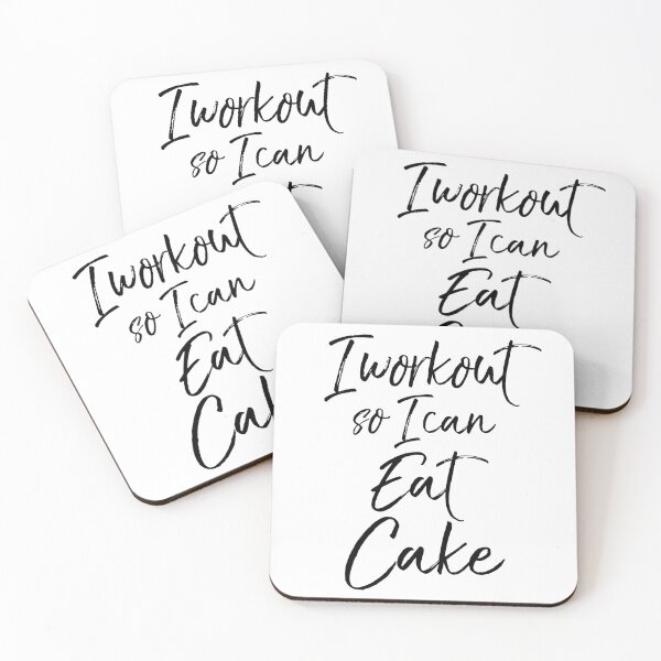 Item preview, I Workout So I Can Eat Cake Funny Workout Quote designed and sold by TNDesignStudio.