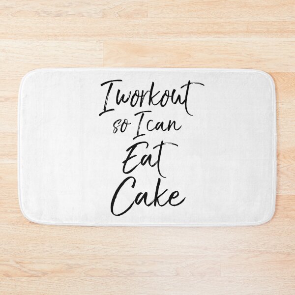 Item preview, I Workout So I Can Eat Cake Funny Workout Quote designed and sold by TNDesignStudio.