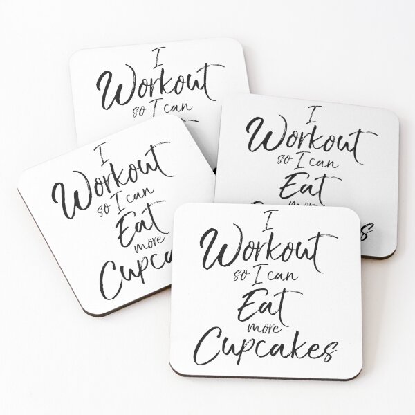 Item preview, I Workout So I Can Eat More Cupcakes Funny Workout Quote designed and sold by TNDesignStudio.