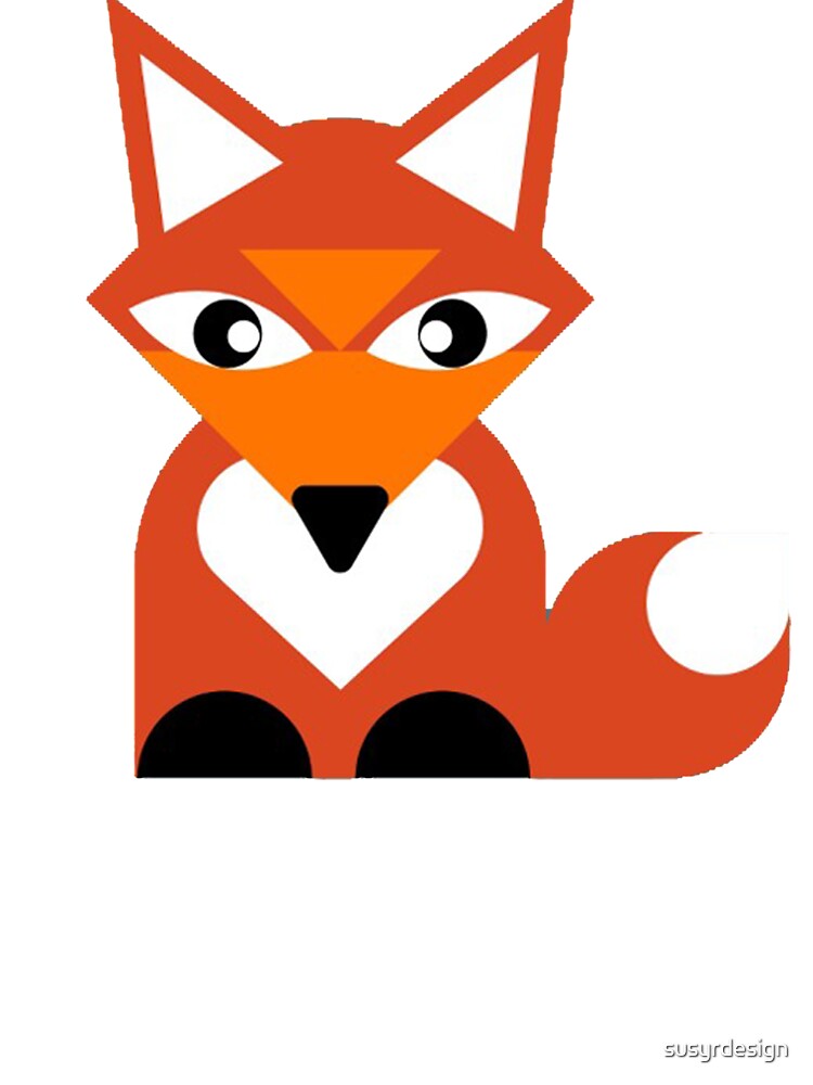 cute fox digital art vector art for children and for fox lovers kids t shirt by susyrdesign redbubble redbubble