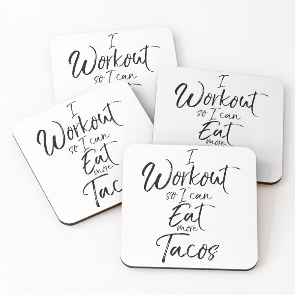 Item preview, I Workout So I Can Eat More Tacos Funny Workout Quote designed and sold by TNDesignStudio.