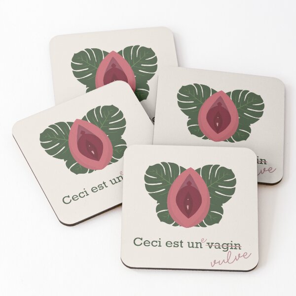 Item preview, This is a vulva (french version) - Feminist quote - Flower designed and sold by Sara Vissante.