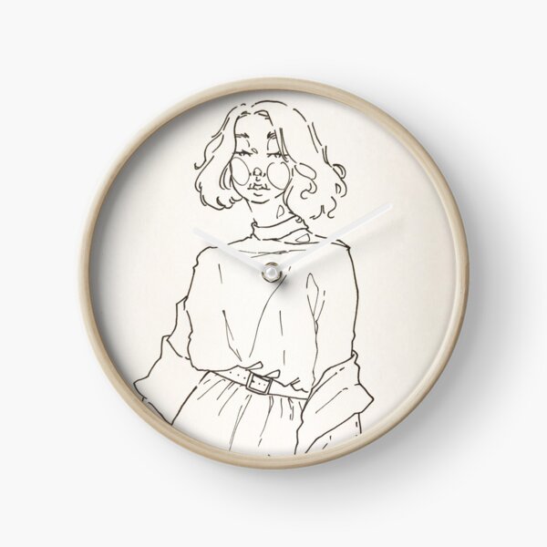 Meadow girl Clock