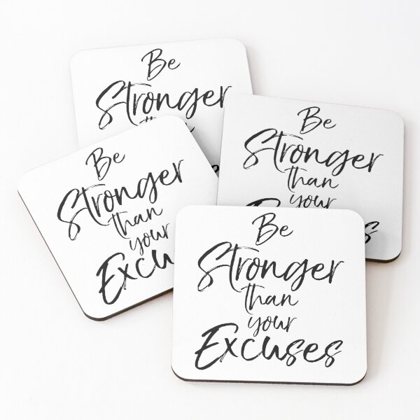 Artikelvorschau, Motivational Be Stronger than Your Excuses Funny Workout Quote entworfen und verkauft von TNDesignStudio.