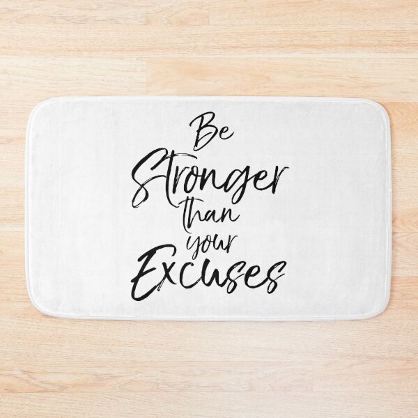 Item preview, Motivational Be Stronger than Your Excuses Funny Workout Quote designed and sold by TNDesignStudio.
