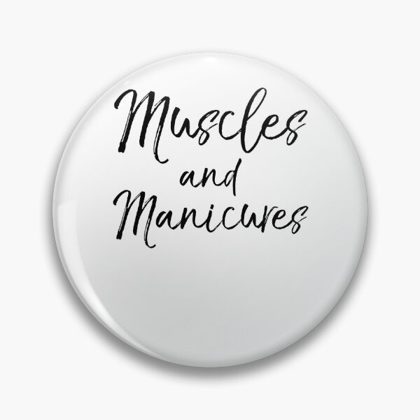 Item preview, Muscles and Manicures Funny Workout Quote designed and sold by TNDesignStudio.