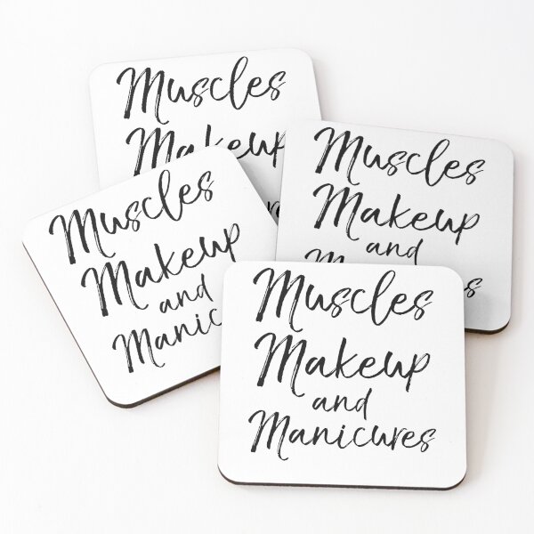 Artikelvorschau, Muscles Makeup and Manicures Funny Workout Quote entworfen und verkauft von TNDesignStudio.