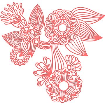Artwork thumbnail, Henna Colourful Flower Pink by SBernadette