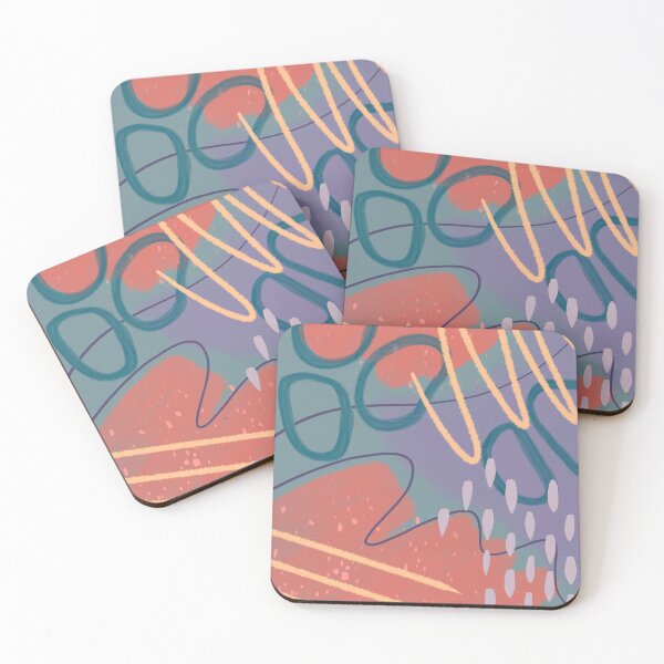 Item preview, Coral,purple and yellow print designed and sold by rumbie.