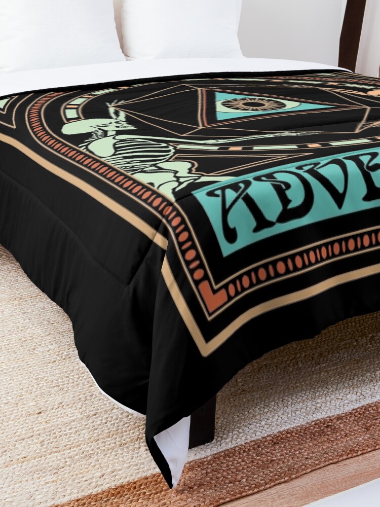 Alternate view of Art Nouveau Dungeons and Dragons Skeletons Comforter