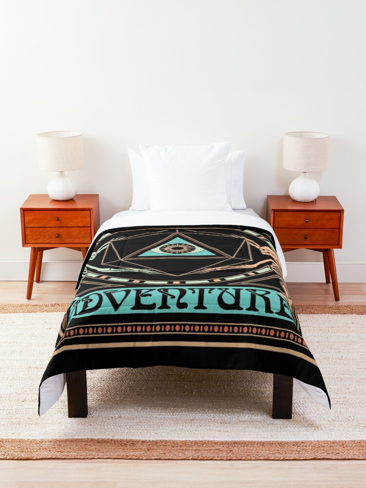 Alternate view of Art Nouveau Dungeons and Dragons Skeletons Comforter