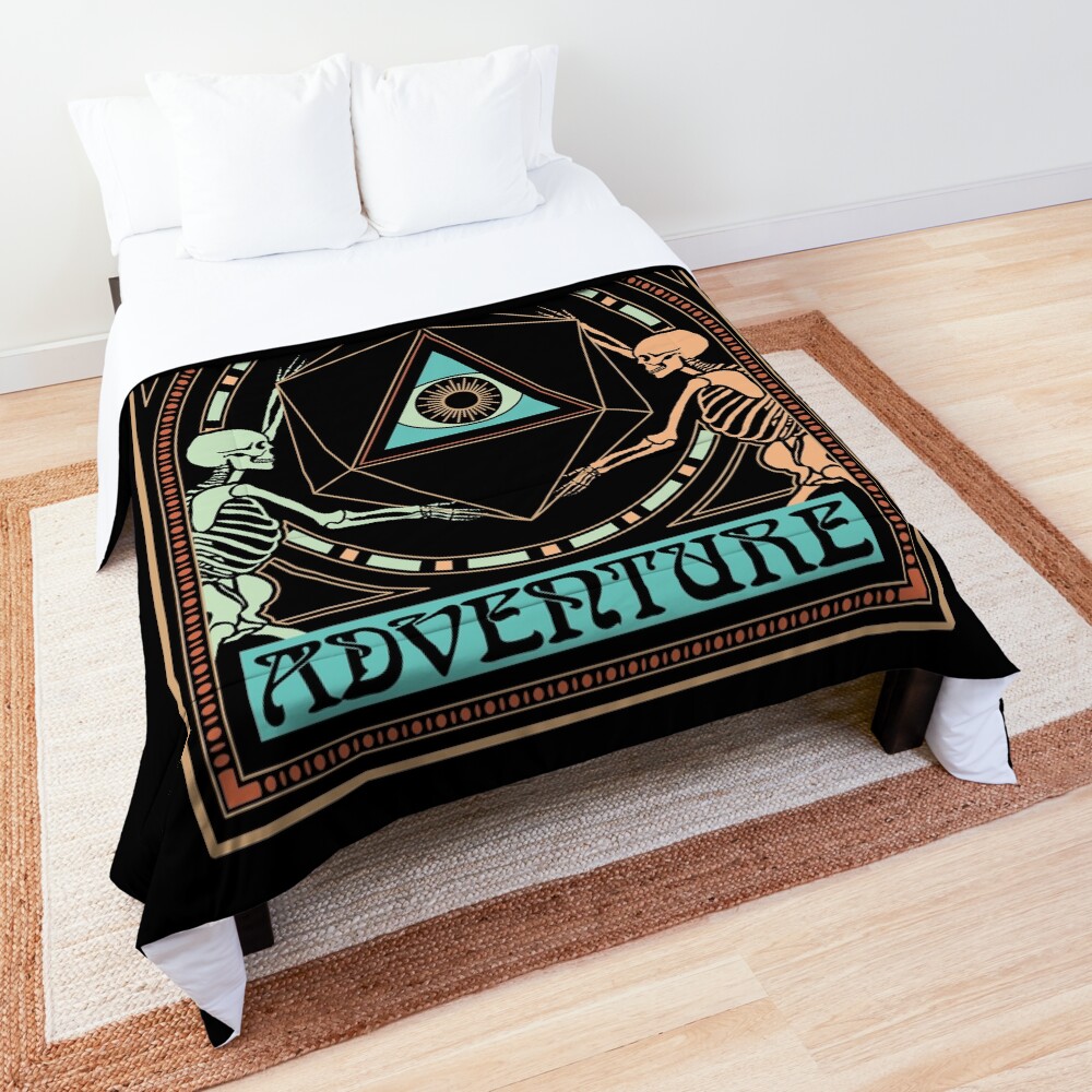 Art Nouveau Dungeons and Dragons Skeletons Comforter