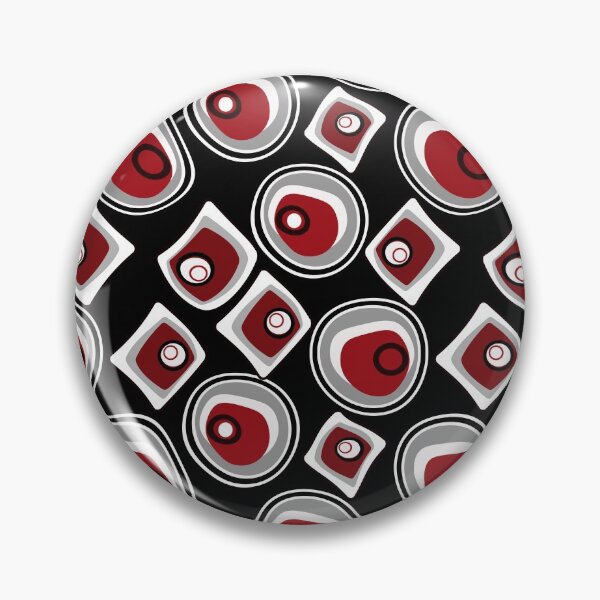 Item preview, Abstraction pebbles black red white modern circles dots shapes designed and sold by fuzzyfox.