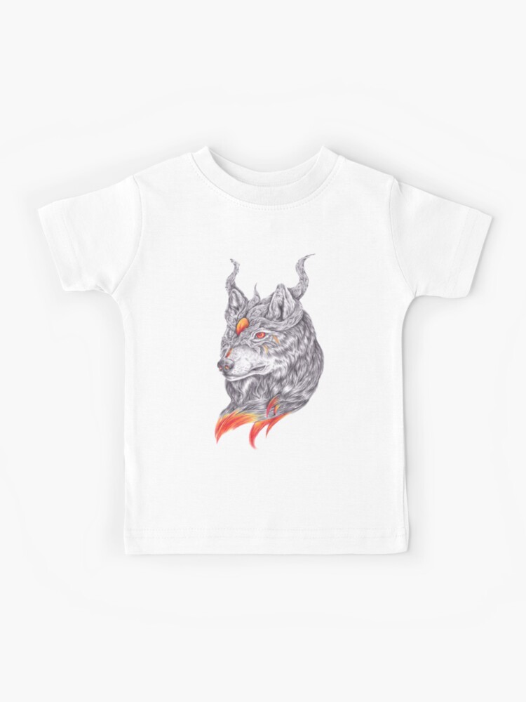 Mystic Wolf Lord Of The Forest Fantasy Animal Artwork Kids T Shirt By Shirinsart Redbubble