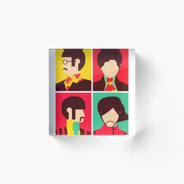The Fab Four - Minimalist Acrylic Block