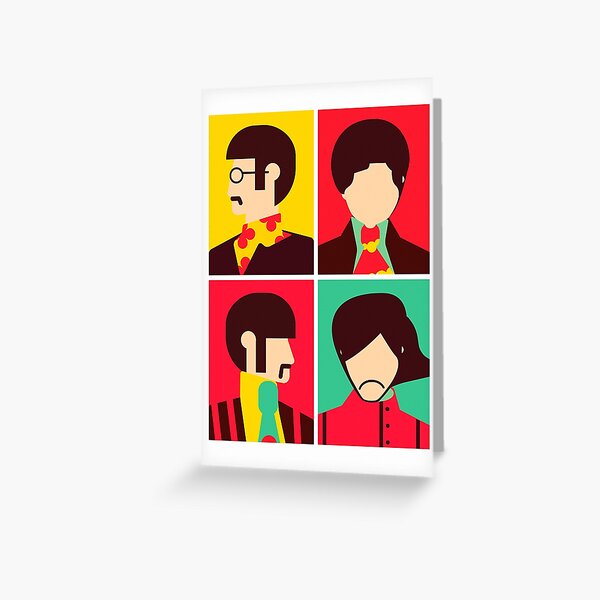 The Fab Four - Minimalist Greeting Card