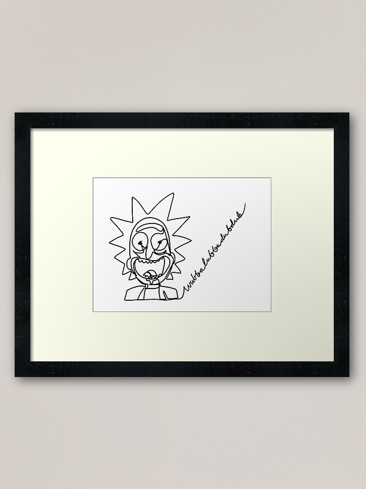 Alternate view of Rick Wubba Lubba Dub Dub Framed Art Print