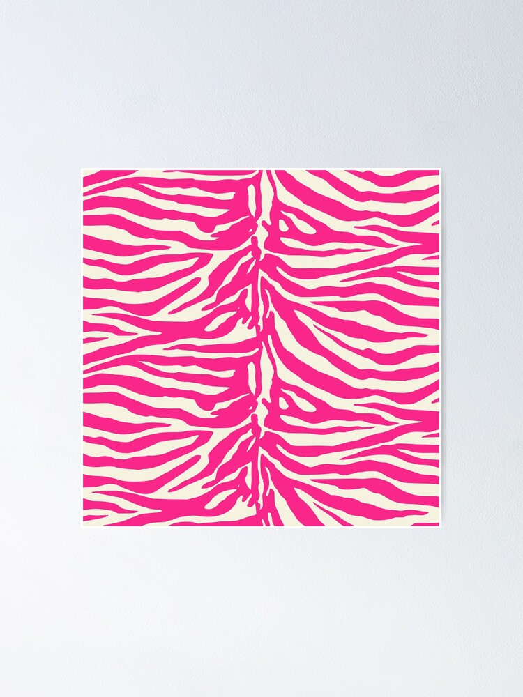 "Neon Pink Zebra Print" Poster by okpinsArtDesign Redbubble
