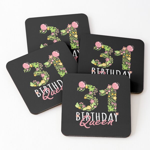 Item preview, 31st Birthday Queen 31 Years Old Woman Floral B-day Theme print designed and sold by Grabitees.