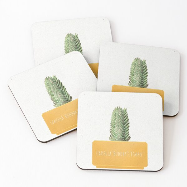 Item preview, Crassula Buddha's Temple - from "Paint my plants" series designed and sold by tomkaanna.