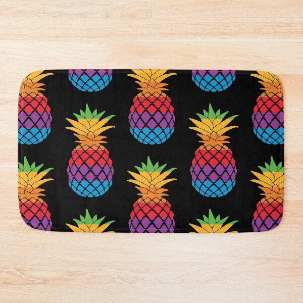 Item preview, Rainbow Pineapple on Black designed and sold by QuarterMoon.