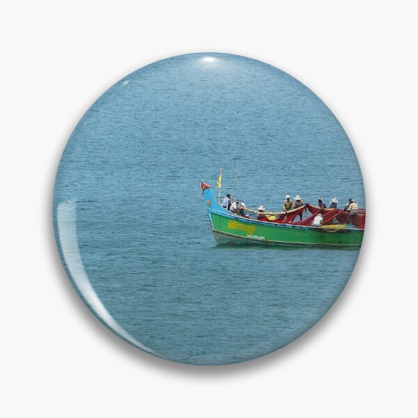 Item preview, Colorful Wooden Fishing Boat at Sea, India designed and sold by worldways.