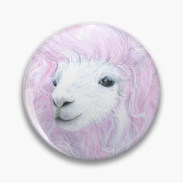 Item preview, Alpaca with pink hair. Watercolor hand drawn illustration. designed and sold by Antonina Sotnikova.