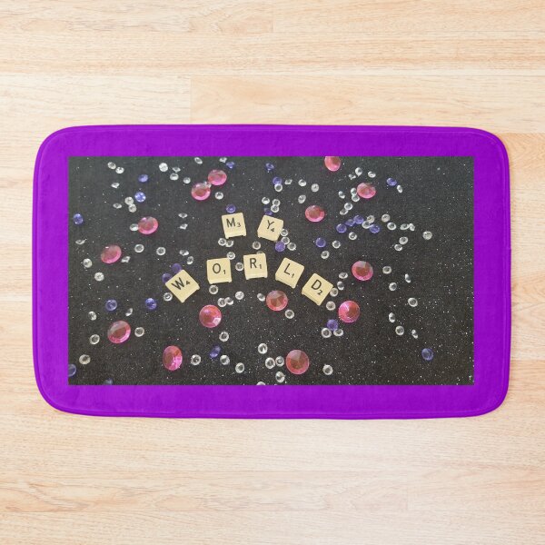 Item preview, My world scrabble tile designed and sold by OllieandQuinn.