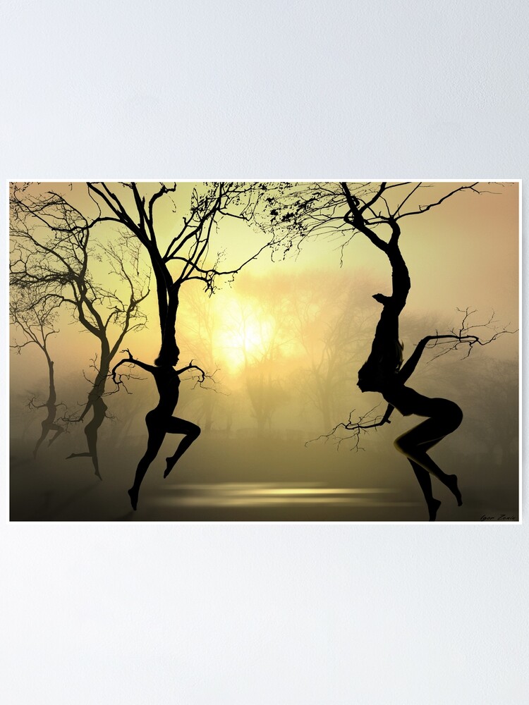 Thumbnail 2 of 3, Poster, Dancing Trees designed and sold by izenin.