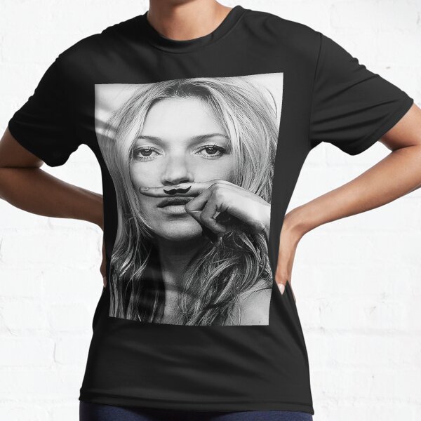 t shirt kate moss moustache