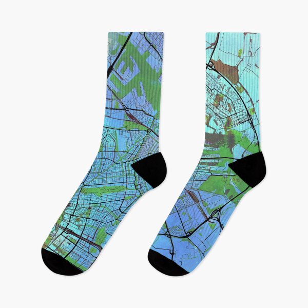 Item preview, Amsterdam Street Map Art Watercolor Еmerald designed and sold by IvonDesign.