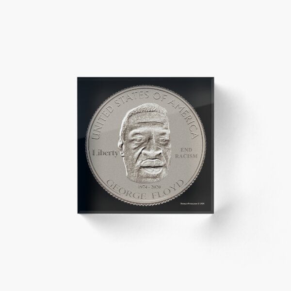 George Floyd Coin Design Acrylic Block