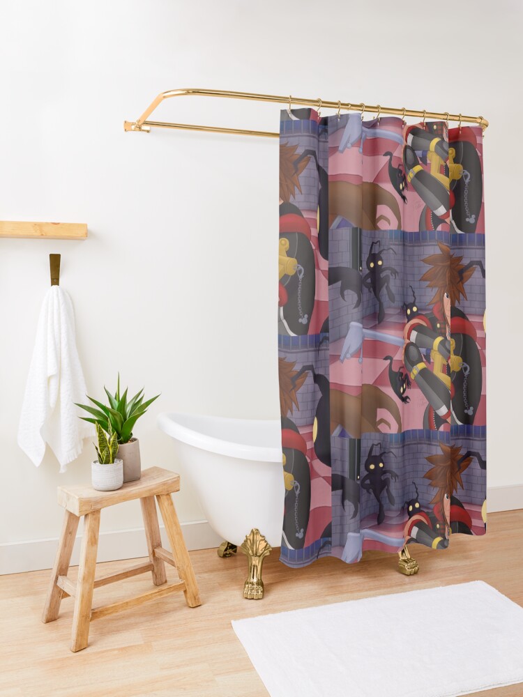 Alternate view of Heartless Battle Shower Curtain