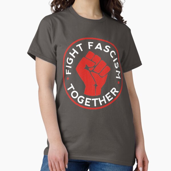 Vista previa del artículo con la obra «Luchar juntos contra el fascismo», diseñado y vendido por JezWeCan.