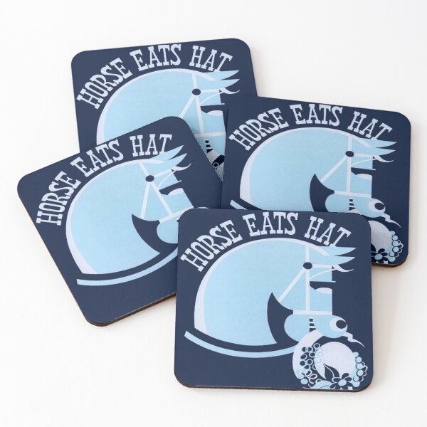 Item preview, Horse Eats Hat (Blue) Vintage Poster designed and sold by taiche.